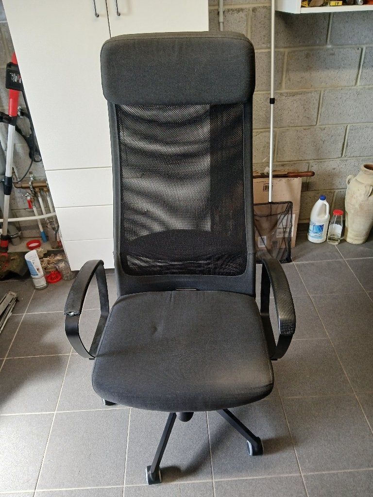 chaise fauteuil de bureau Ikea, Enlèvement, Utilisé, Noir
