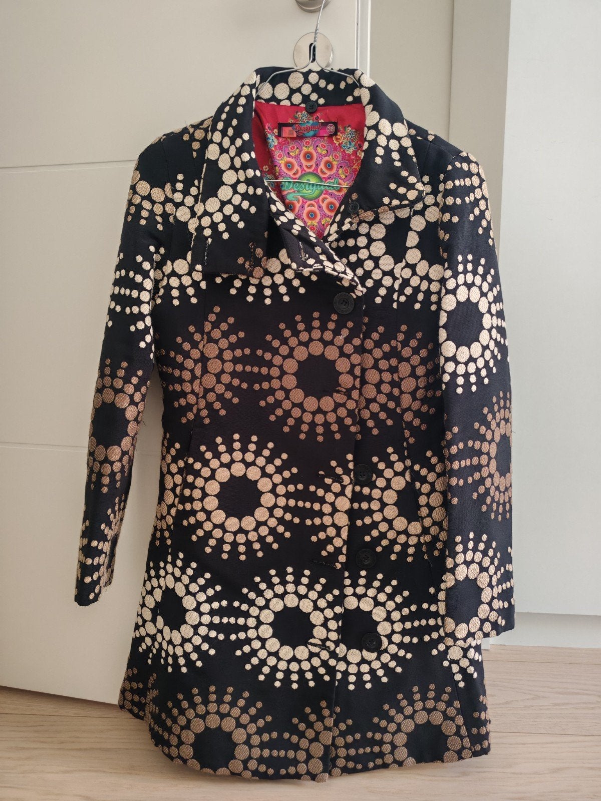 Manteau DESIGUAL  T.38, Maat 38/40 (M), Zwart, Ophalen of Verzenden, Zo goed als nieuw