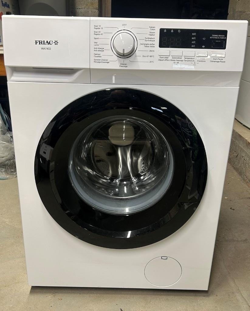 Wasmachine FRIAC WA7402, Electroménager, Lave-linge, 1200 à 1600 tours, 6 à 8 kg, 85 à 90 cm, Comme neuf