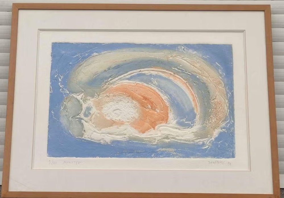 gravure Monotype signe janetzky Luc, Antiek en Kunst, Ophalen of Verzenden, Gravure