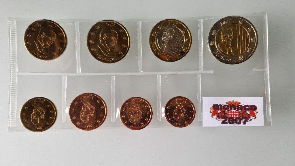 Monaco PROBE jaarset uit 2007, Ophalen of Verzenden, Monaco, 1 cent, Setje
