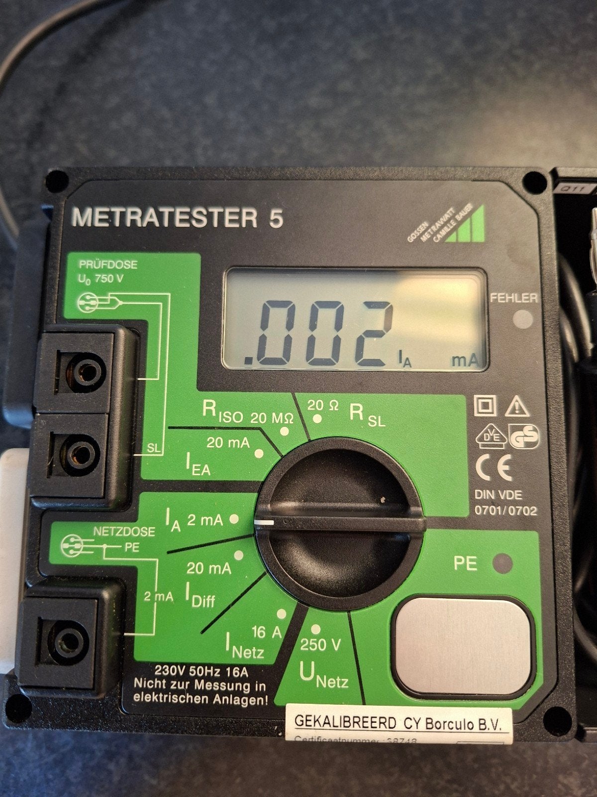 Gossen, Metratester 5, Enlèvement ou Envoi