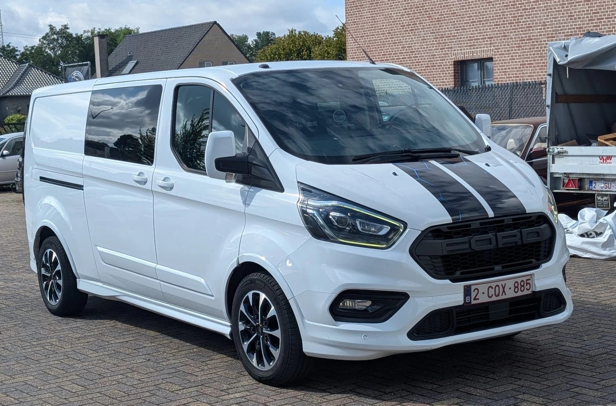 Ford Transit Custom SPORT / CUIR / CAMERA / ATTELAGE, Autos, Cuir, Achat, Euro 6, Entreprise