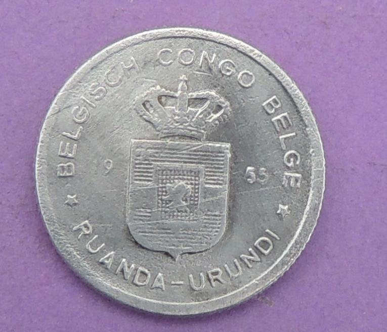 1955 50 centimes Congo belge, Postzegels en Munten, Munten | België, Verzenden, Metaal, Losse munt