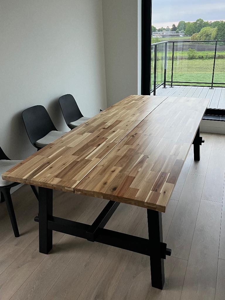 Eettafel 6 personen, Huis en Inrichting, Tafels | Eettafels, Ophalen, Vierkant, 200 cm of meer, 50 tot 100 cm