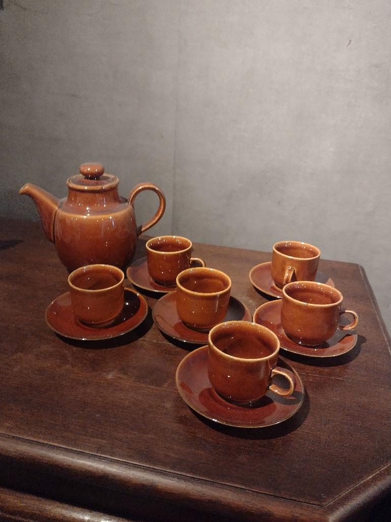 Bruin Koffie set, Antiek en Kunst, Ophalen