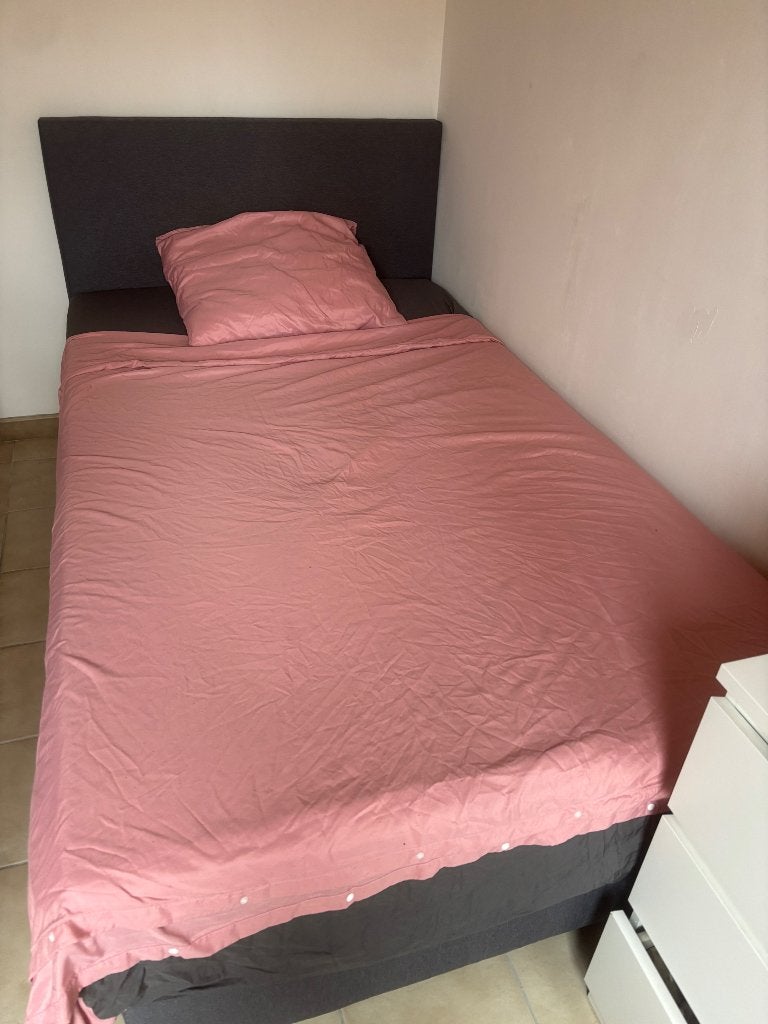 Boxspring, Queen size, Enlèvement, Utilisé, 120 cm