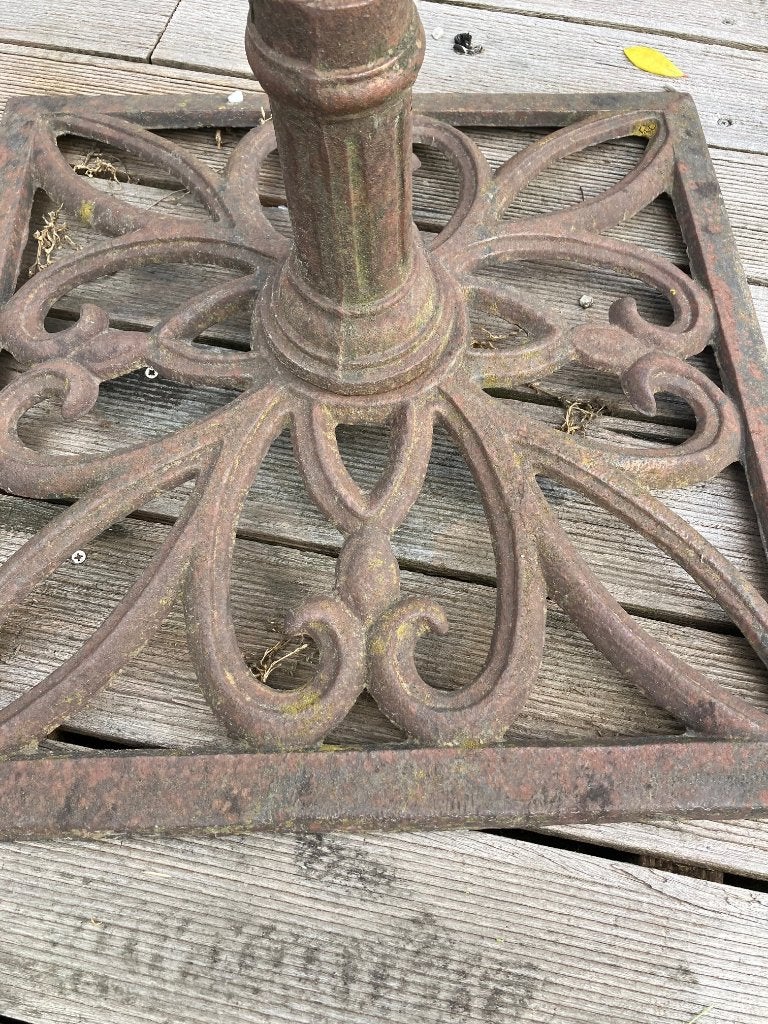 zware gietijzeren parasolvoet, Tuin en Terras, Ophalen, Gebruikt, Minder dan 1 meter, Parasolvoet