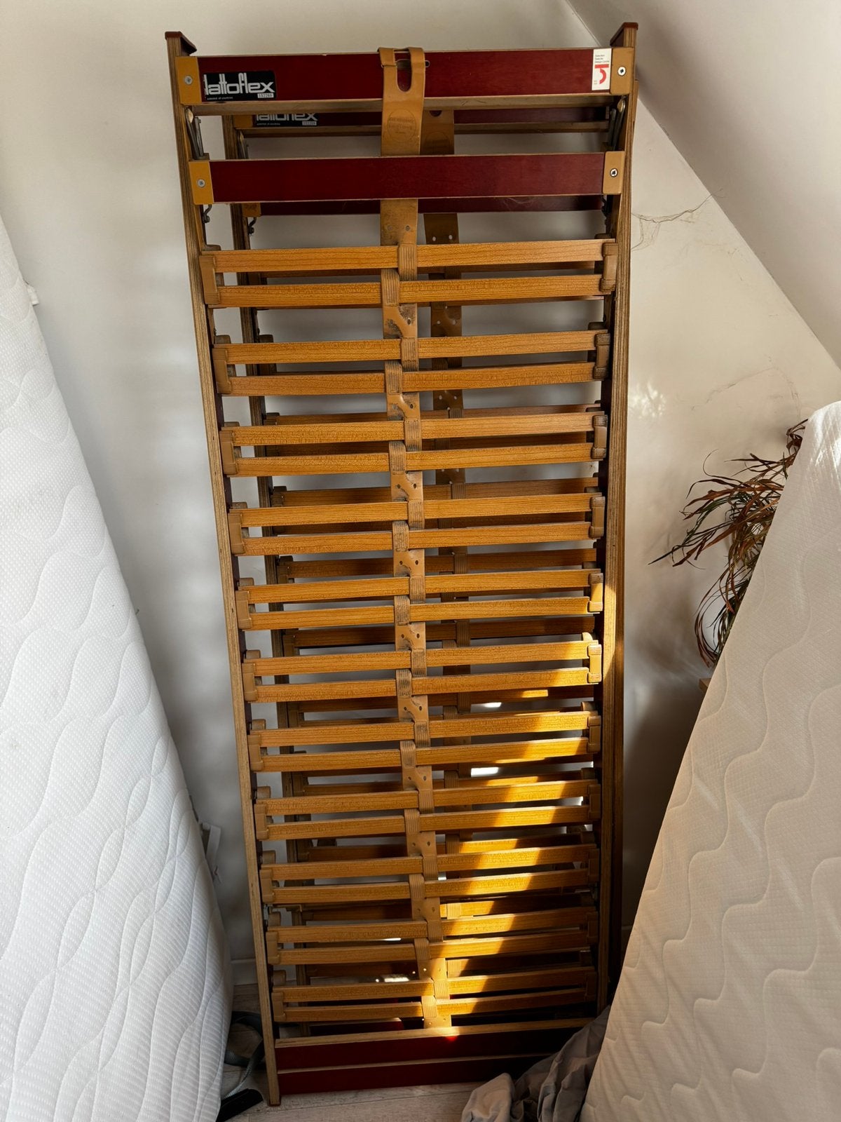 Lattebodems latoflex+ matras Auping, Maison & Meubles, Chambre à coucher | Matelas & Sommiers, Matelas, Enlèvement, Utilisé, 200 cm