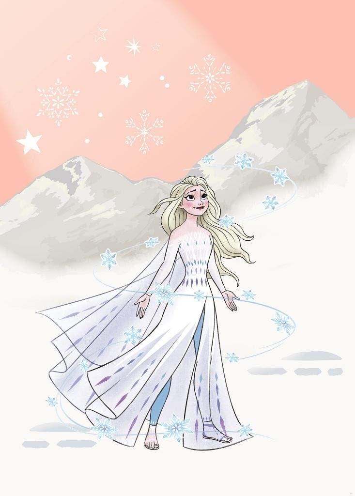 Disney Frozen Vlies Behang Elsa - 200x280 -Gratis Verzending, Ophalen of Verzenden, Nieuw, Wanddecoratie