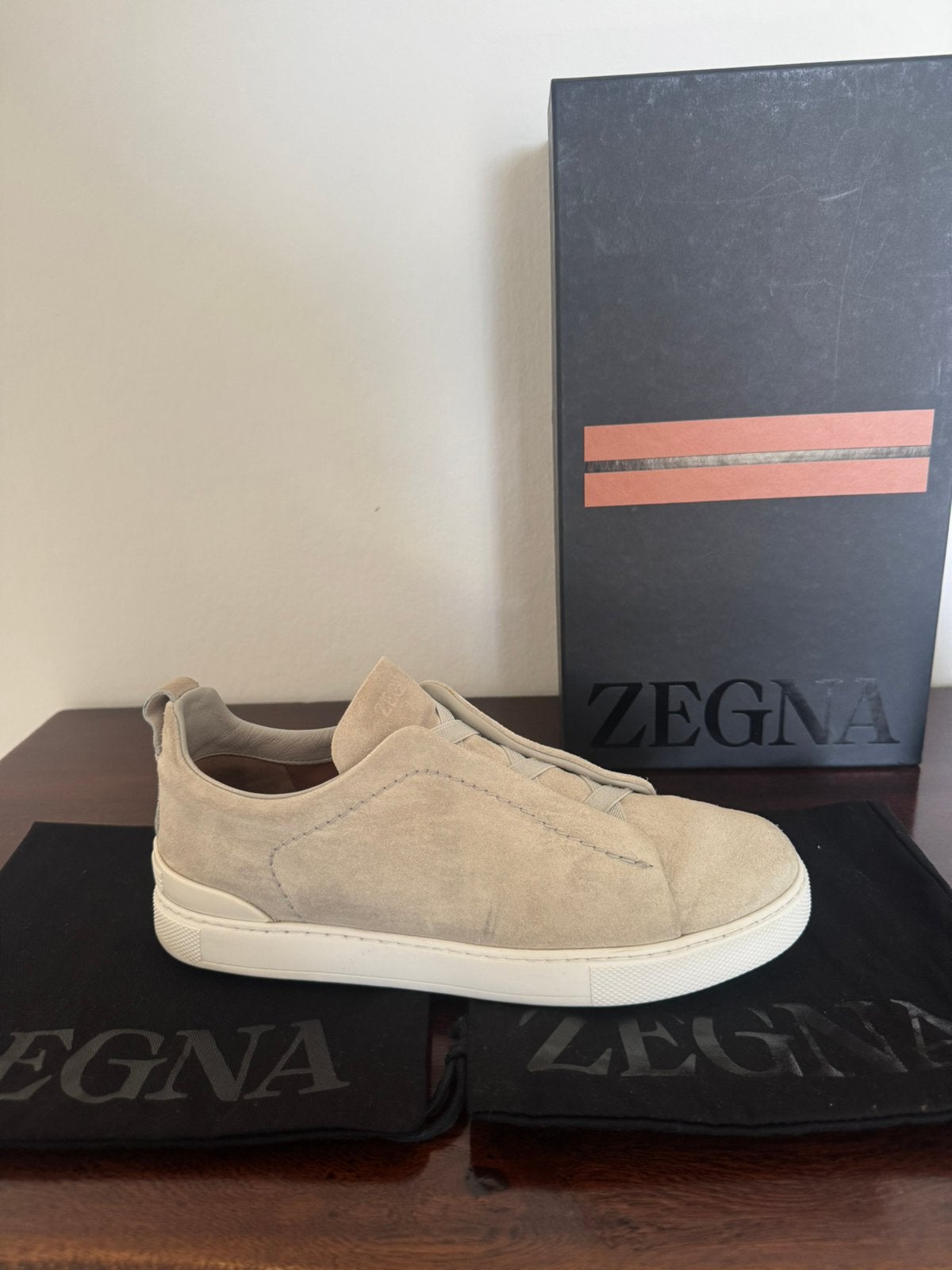 Zegna triple stitch grey, Vêtements | Hommes, Chaussures, Enlèvement, Porté, Baskets