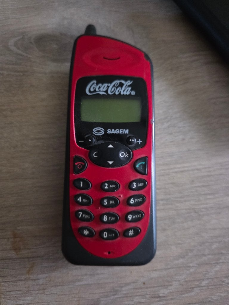 Coca-Cola gsm,retro sagem zonder kabel, Verzamelen, Overige Verzamelen, Ophalen