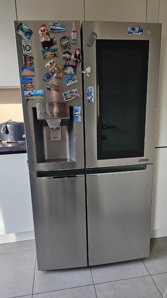 LG Amerikaanse koelkast GSX960NEAZ – defect, Ophalen, 150 tot 200 liter, Met aparte vriezer, 160 cm of meer