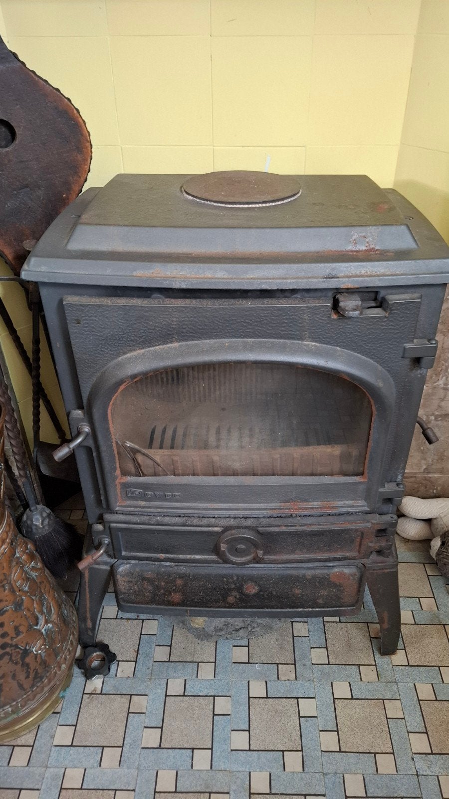 Poêle à bois Dovre en fonte – fonctionnel, Huis en Inrichting, Kachels, Ophalen, Gebruikt, Hout, Houtkachel