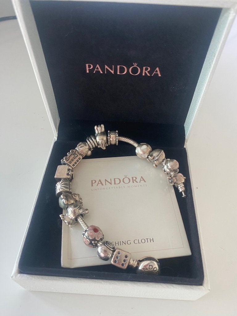Armband Pandora, Handtassen en Accessoires, Ophalen, Zo goed als nieuw, Met bedels of kralen, Zilver