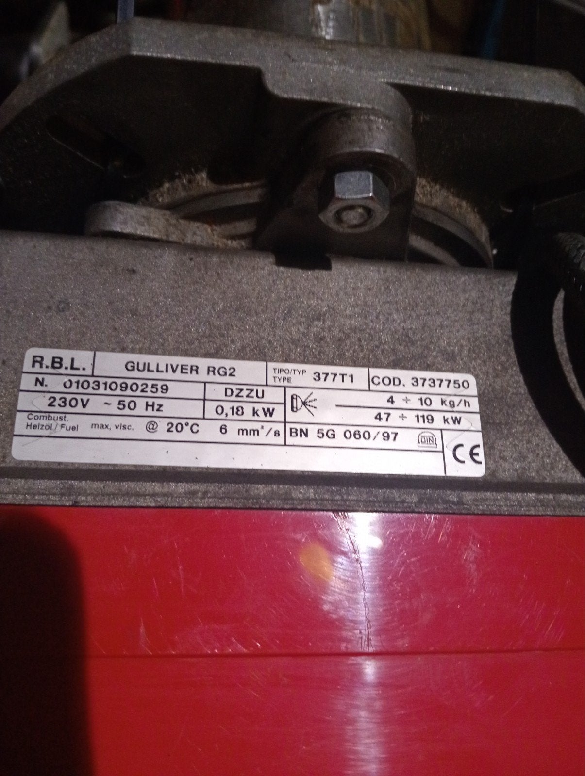 brûleur fioul mazout riello rg2 47 119kw, Enlèvement