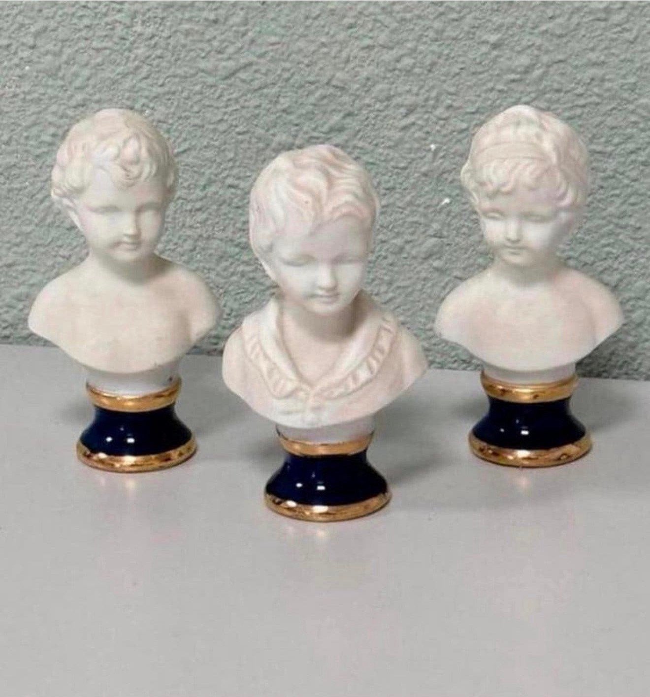 3X Capodimonte porseleinen buste beelden beeldjes porselein, Ophalen of Verzenden, Zo goed als nieuw