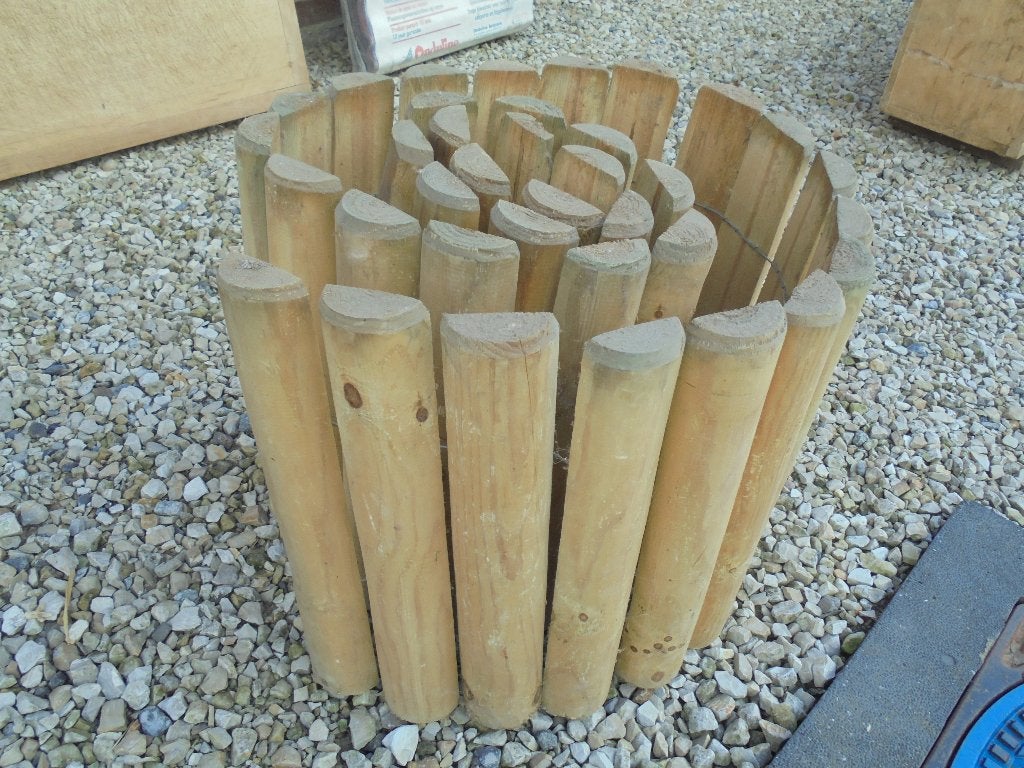 Houten borderrol, 2.5m  op 40 cm hoog, Neuf, Bordure, Enlèvement, Bois