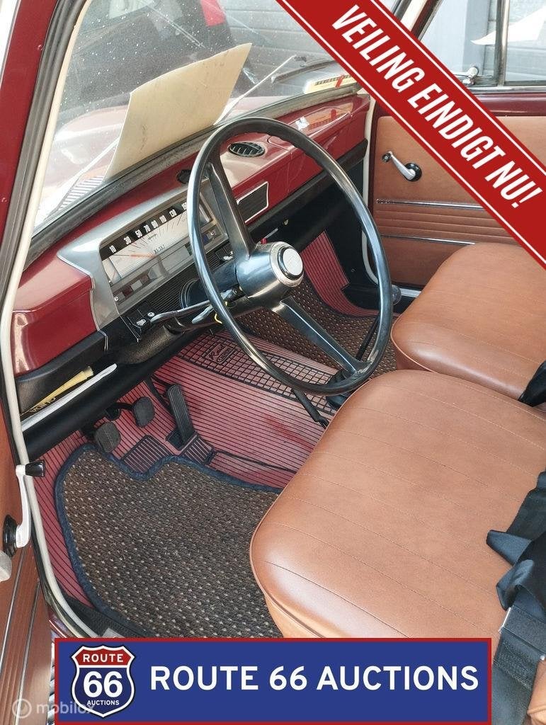 Fiat 1100 R | 1967 | Route 66 Auctions, Zwart, Bedrijf, Handgeschakeld, Overige carrosserie