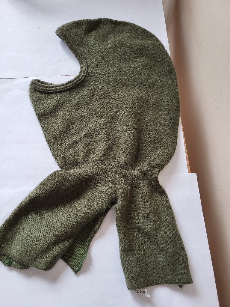 Cagoule militaire ABL Armée Belge Vert Olive laine, Collections, Enlèvement ou Envoi