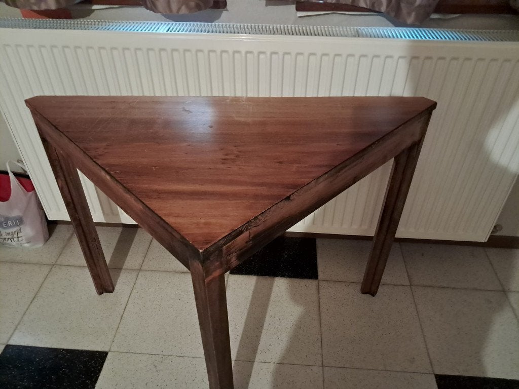 Eiken hoektafel, Ophalen, Eik, Zo goed als nieuw, 75 cm of meer