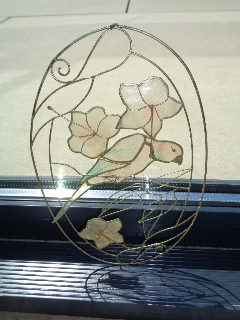 sierdecoratie met papegaai en bloem, Huis en Inrichting, Woonaccessoires | Wanddecoraties, Ophalen, Handgemaakt