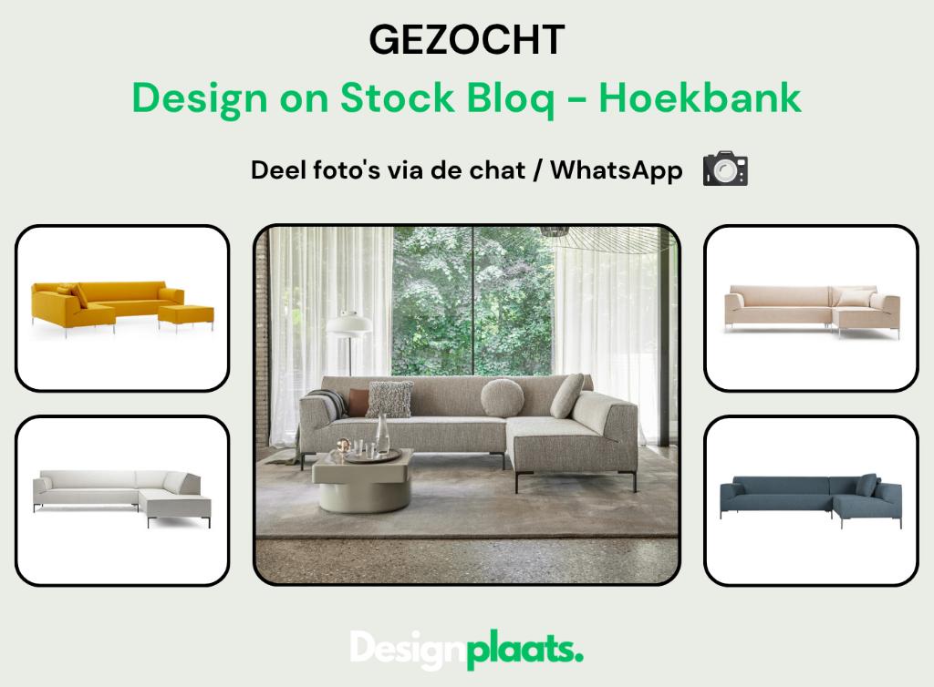 RECHERCHÉ: Canapé d’angle Design on Stock Bloq Achat direct, Enlèvement ou Envoi, Banc d'angle, Tissus, Design Bankstellen Design on Stock