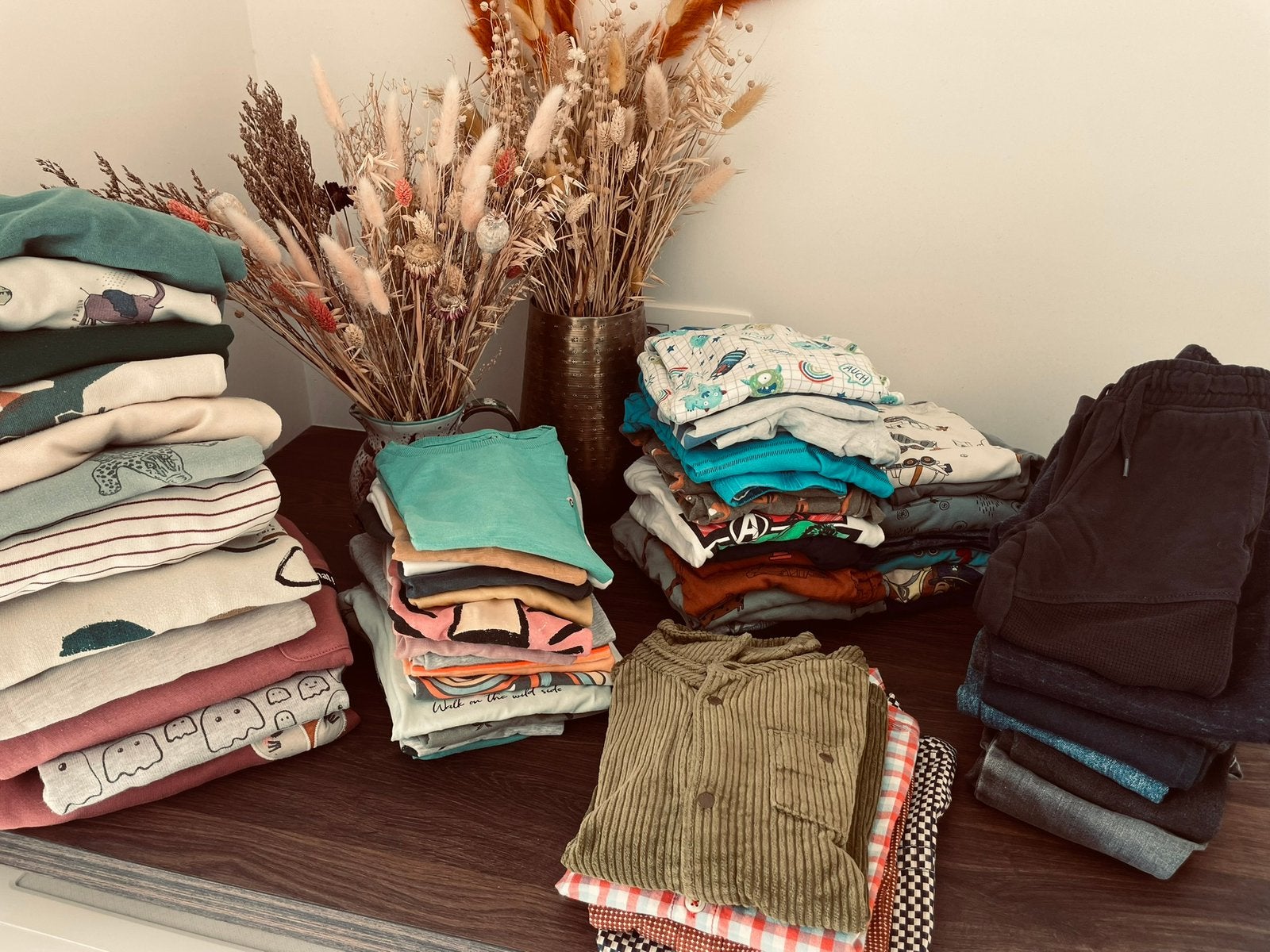Pakket kinderkledij maat 110/116, Enlèvement, Utilisé, Garçon, Pantalon