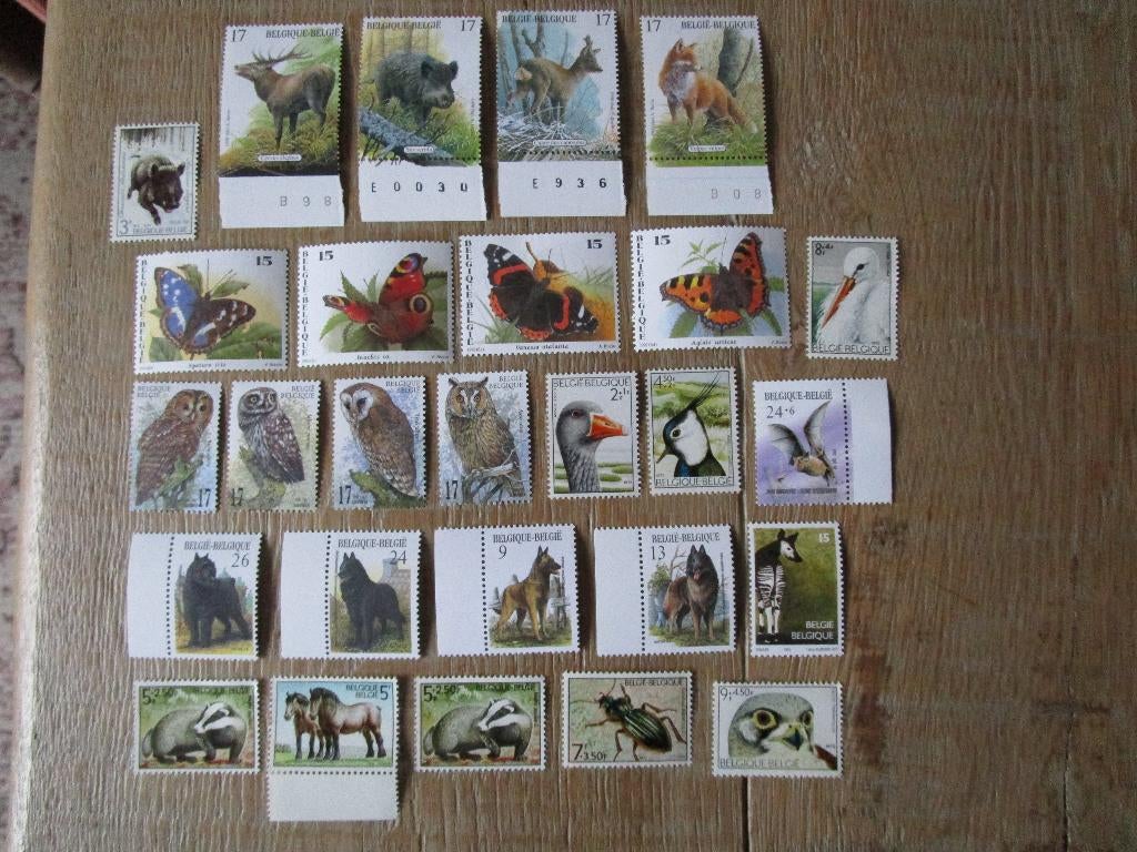 Belgische postzegels met dieren, Ophalen of Verzenden, Niet gestempeld, Overig