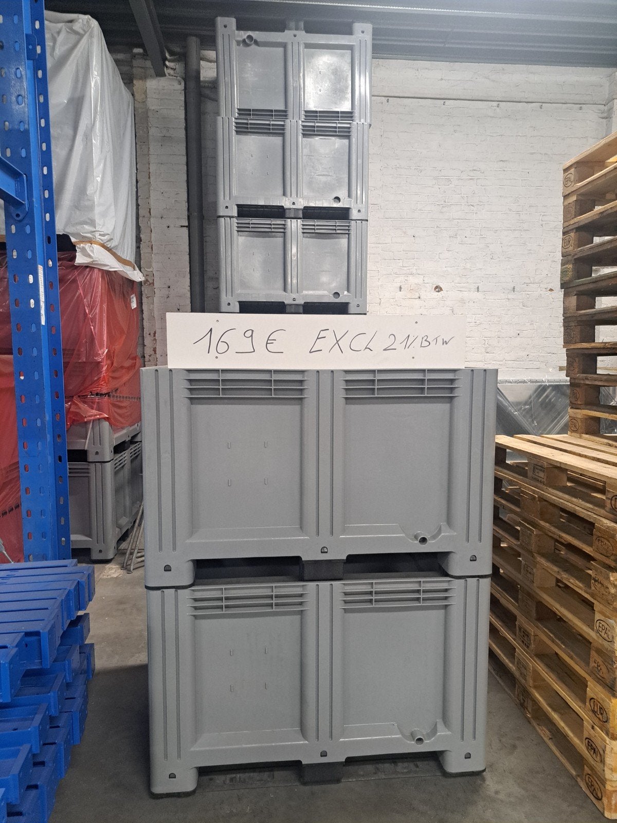 Nieuwe palletbox 1200x1000 a 169 euro excl btw, Doe-het-zelf en Bouw, Ophalen
