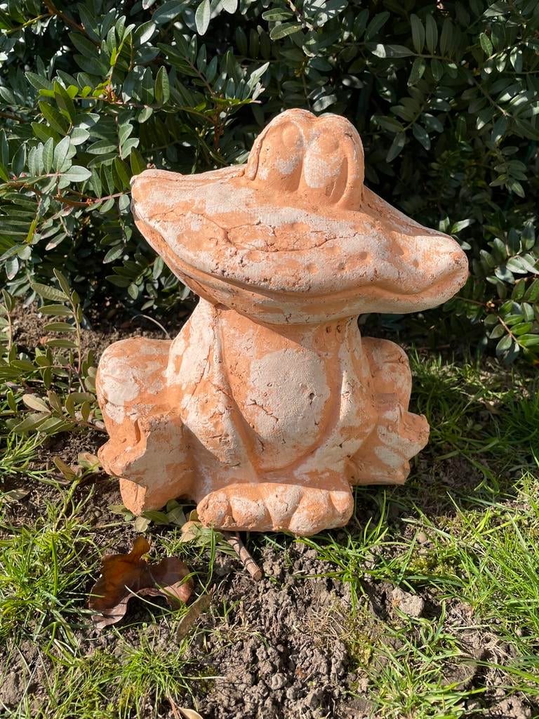 Terracotta kikker, Tuin en Terras, Tuinbeelden, Ophalen, Gebruikt