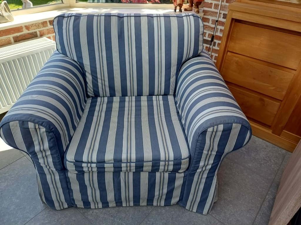 Zetels met voetenbank, Huis en Inrichting, Zetels | Zetels, Ophalen, Gebruikt, Eenpersoons, 75 tot 100 cm