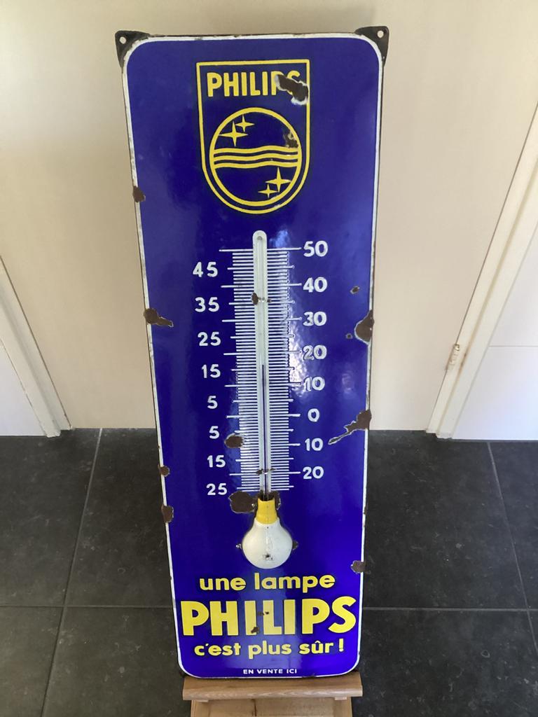 Emaille thermometer Philips, Ophalen of Verzenden, Zo goed als nieuw