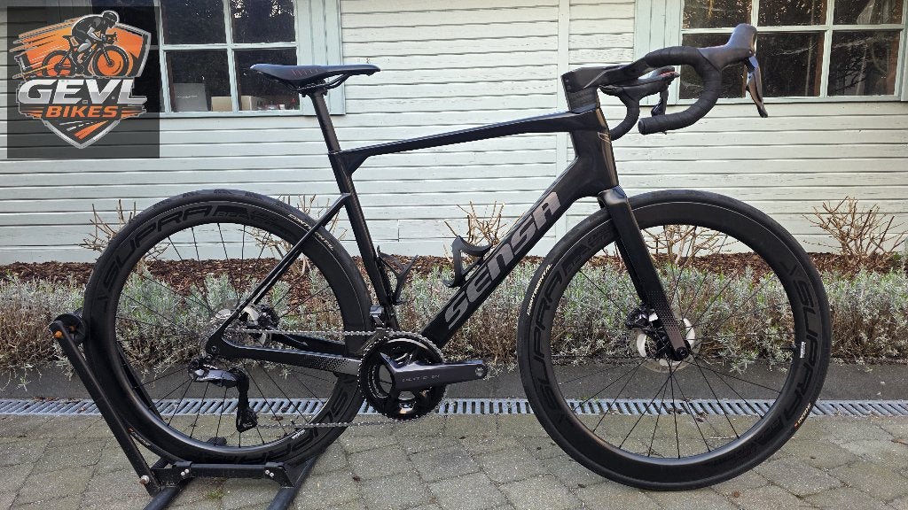 Roues Sensa Giulia GF Ultegra Di2 12 ch. + Carbon, 53 à 57 cm, Enlèvement, Comme neuf, Carbone