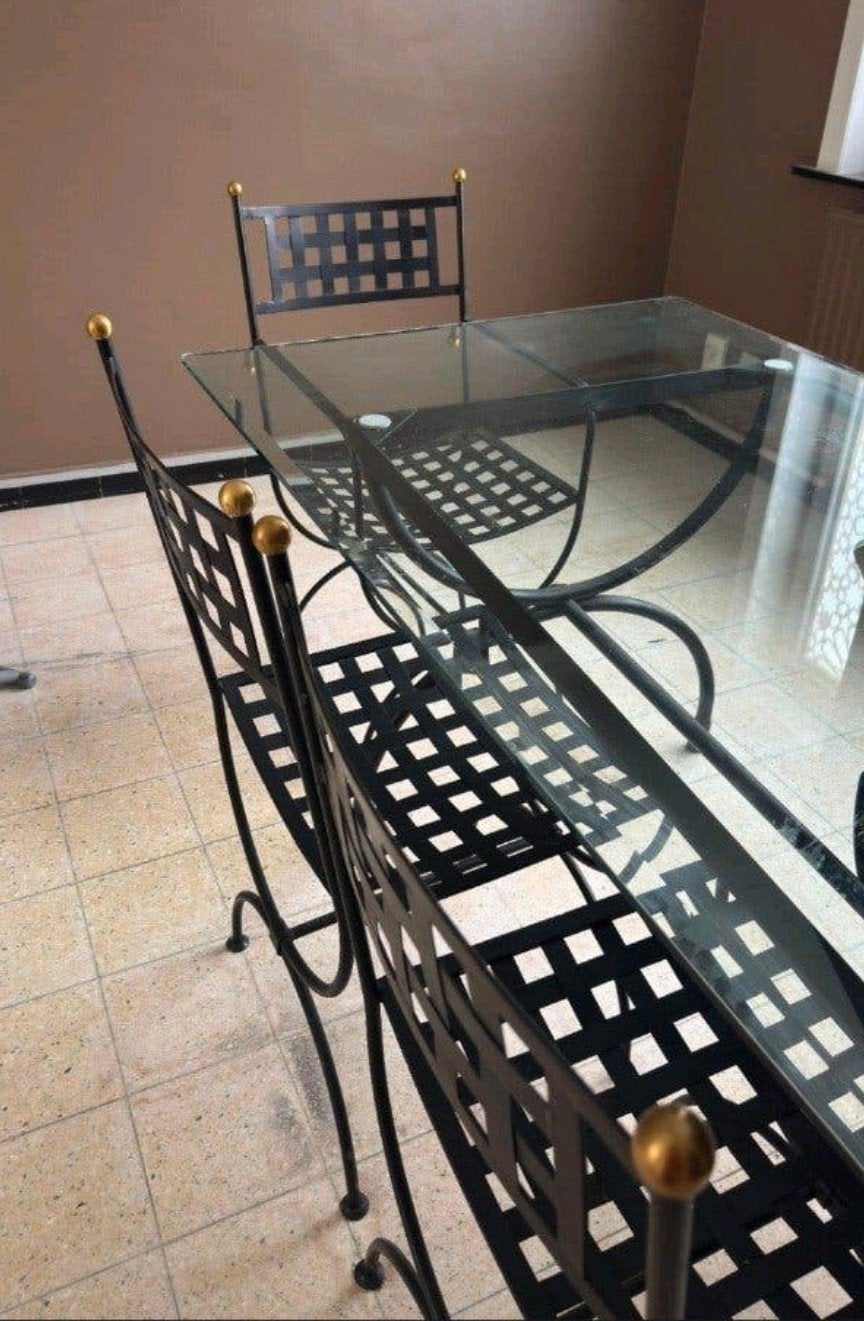 smeedijzeren tafel, Antiek en Kunst, Ophalen
