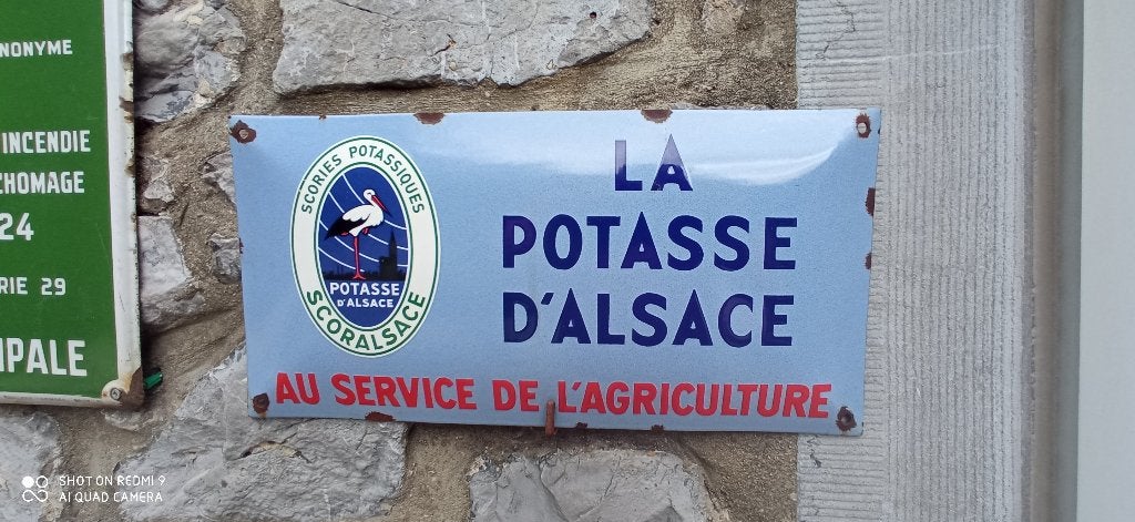 Geëmailleerde plaat Potasse d'Alsace, Ophalen of Verzenden, Gebruikt