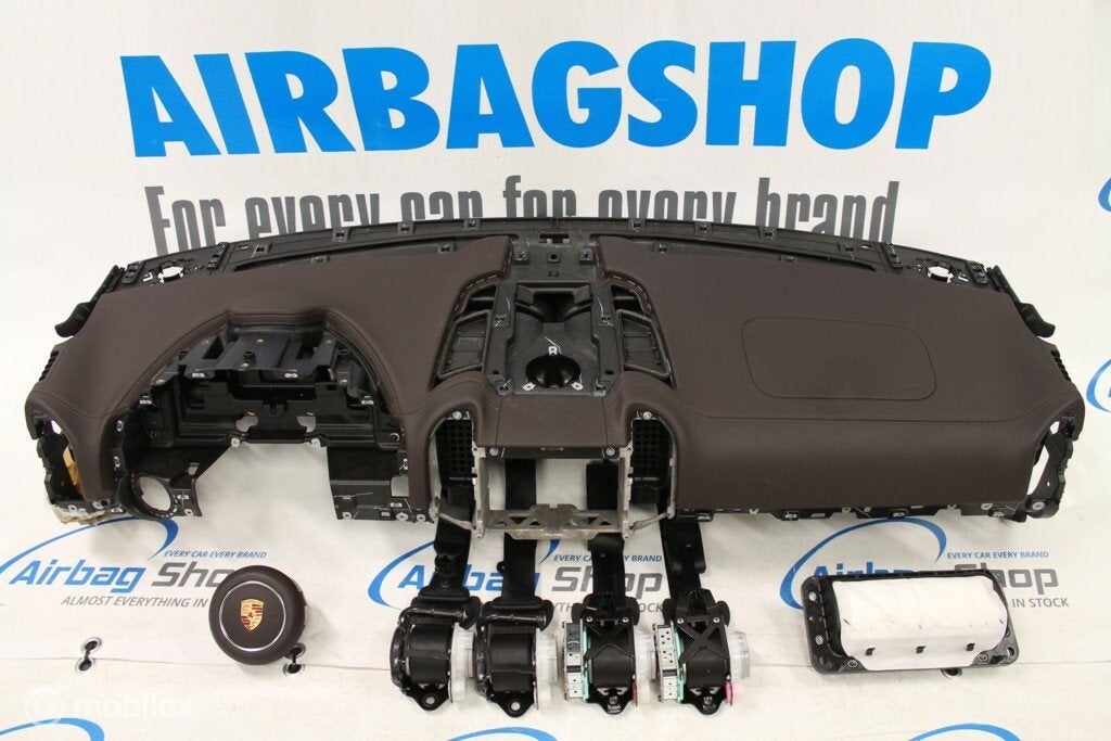 Airbag kit Tableau de bord brun cuir Porsche Cayenne