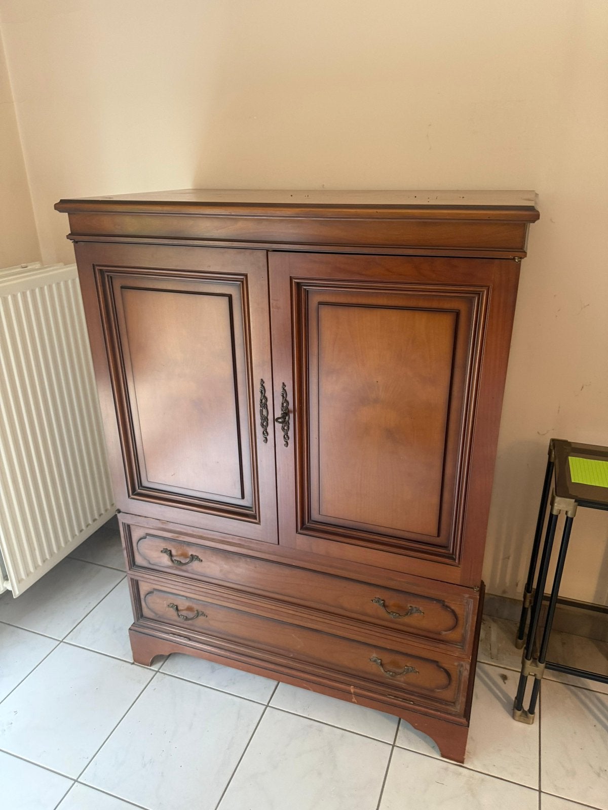 Tv meubel massief kerselaarhout, Huis en Inrichting, Ophalen, Gebruikt