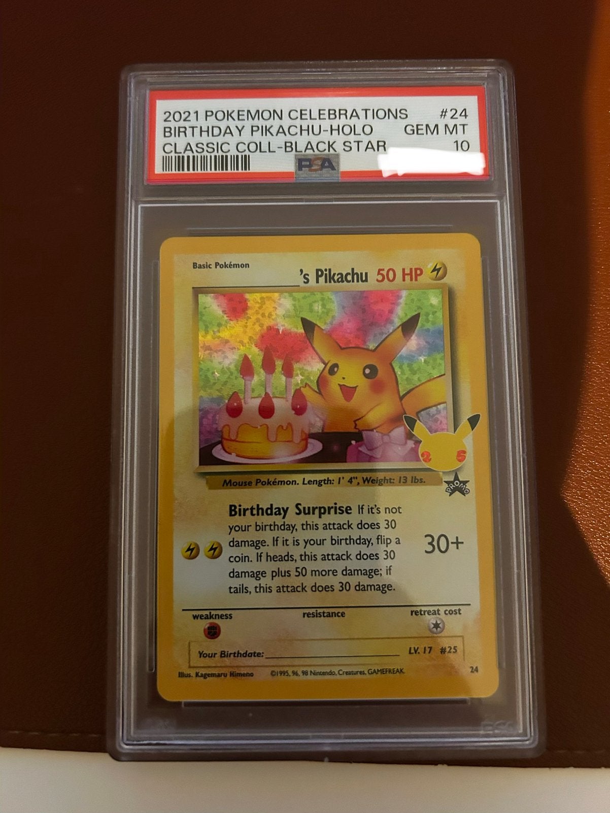 Pikachu celebrations PSA 10, Enlèvement, Comme neuf