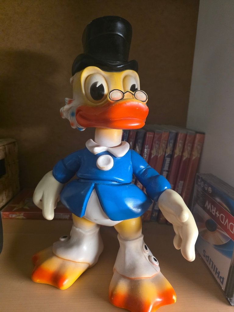 Donald duck figuur 32cm rubber vintage, Ophalen of Verzenden