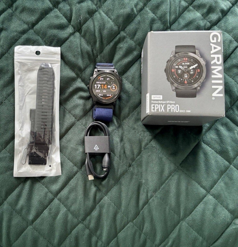 Garmin Epix Pro Gen 2 smartwatch 51 mm Sapphire Edition, Handtassen en Accessoires, Smartwatches, Zo goed als nieuw, Ophalen of Verzenden