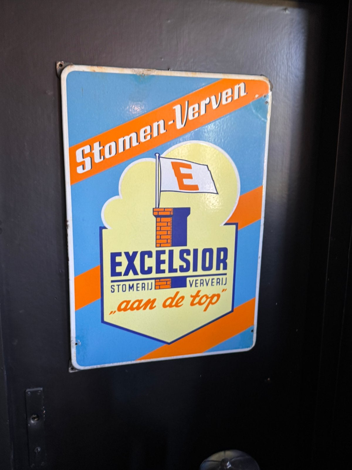 Panneau d'affichage en émail Excelsior, Enlèvement ou Envoi