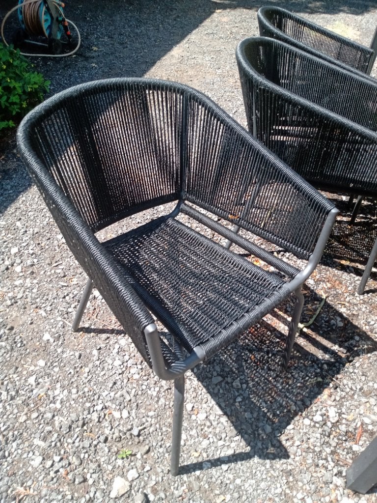 Luxe Tuinset , tafel + 6 stoelen, Ophalen, 6 zitplaatsen, Aluminium, Zo goed als nieuw