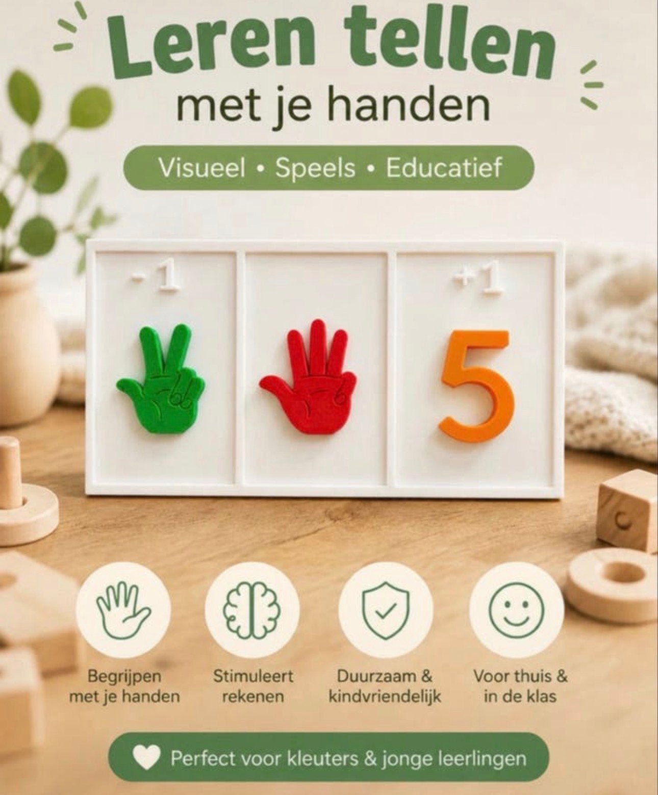 Buurgetallen: Leren tellen met je handen, Kinderen en Baby's, Speelgoed | Educatief en Creatief, Ophalen of Verzenden, Nieuw, Rekenen