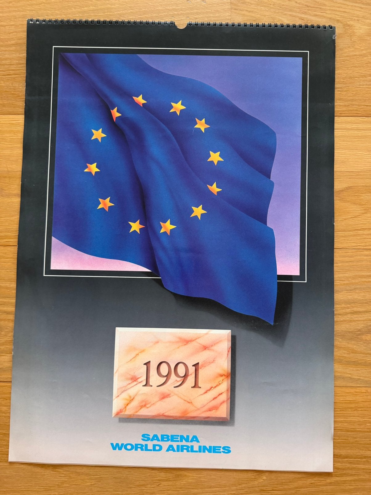 Originele Sabena World Airlines kalender 1991, Enlèvement, Comme neuf