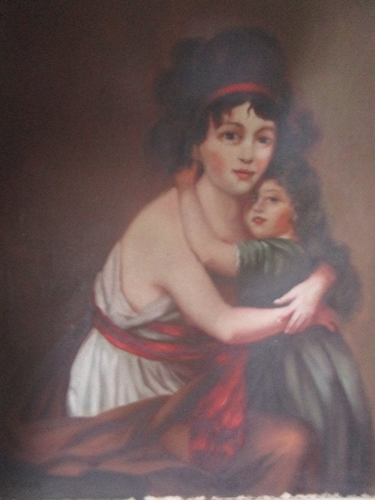 antieke schilderij, Antiquités & Art, Art | Peinture | Classique, Portrait ou Personnes, Signé, Peinture à l'huile, Enlèvement
