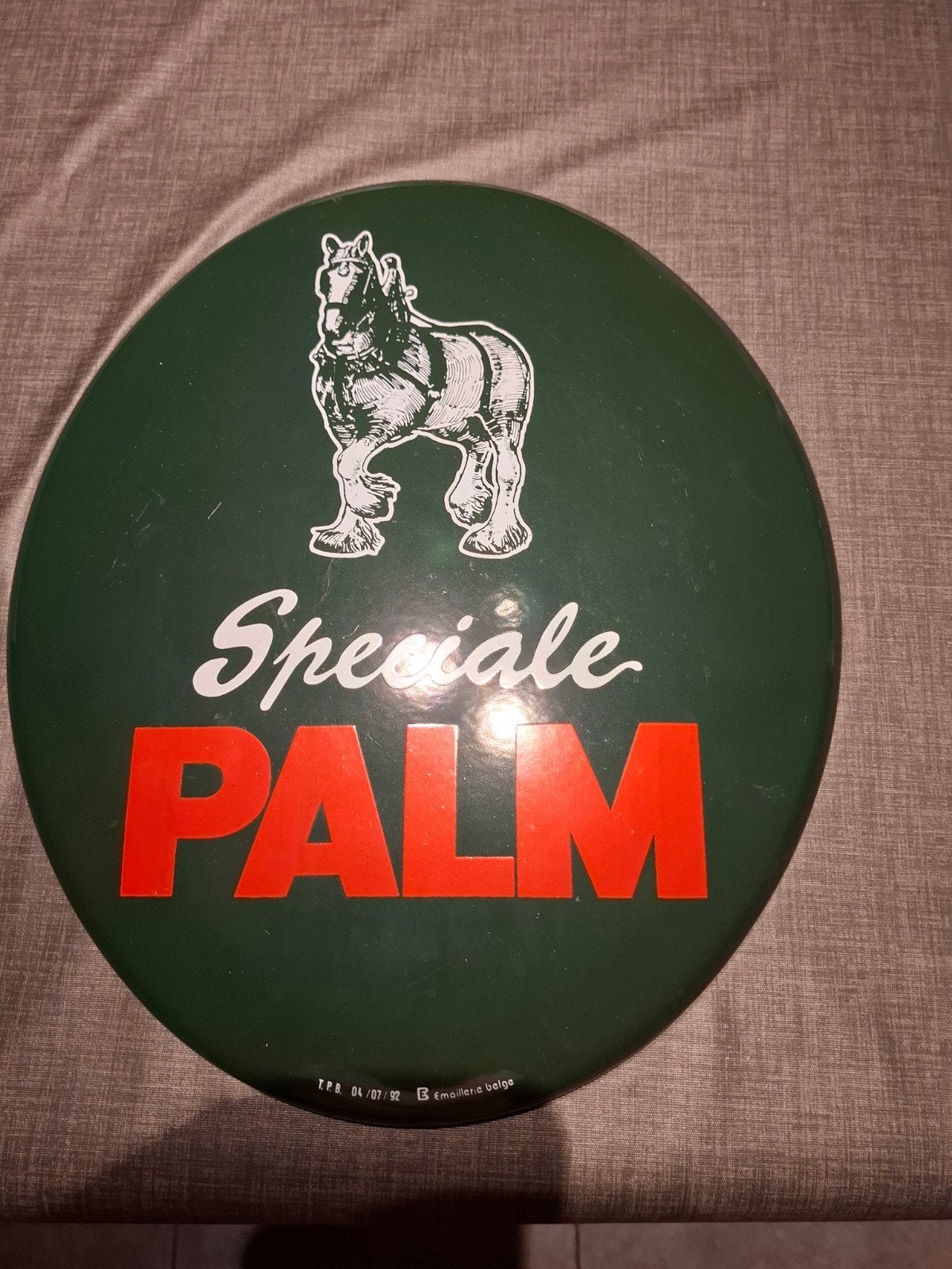 emaille bord palm, Verzamelen, Ophalen of Verzenden, Zo goed als nieuw, Reclamebord, Plaat of Schild, Palm