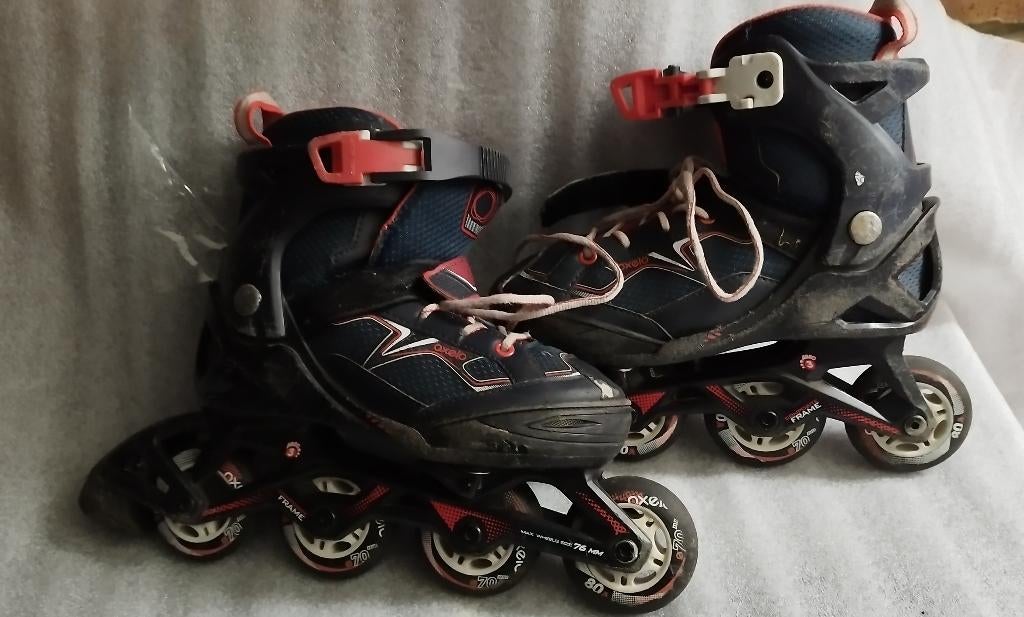 patins à roulettes avec casque. 32-35, Enlèvement, Utilisé, Enfants
