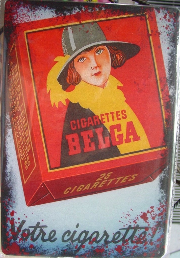 BELGA REKLAME -METAAL-, Ophalen of Verzenden