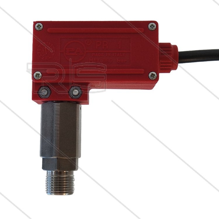 RVS Drukschakelaar 25-600 Bar Rode Indicator, Envoi